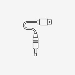 Flat USB cable icon