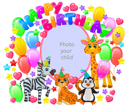 Birthday frame for your baby photo