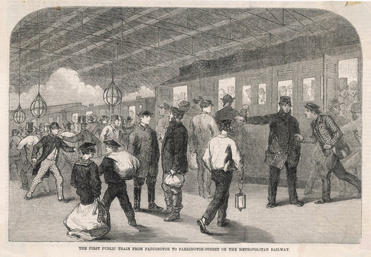 First Underground Train. Date: 10 January 1863