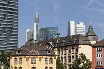 Fototapeta na wymiar frankfurt germany cityscape in the summer