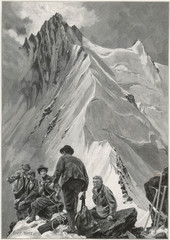 Climbing - Alps - Nadelhorn. Date: 1907