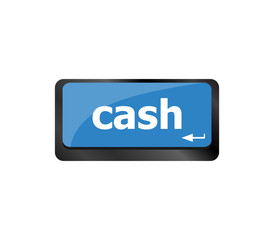cash for investment concept with a button on computer keyboard