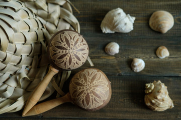 A Cuban hat from palm leaves