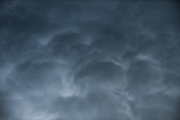 Black cloud and thunderstorm before rainy, Dramatic  black clouds and dark sky