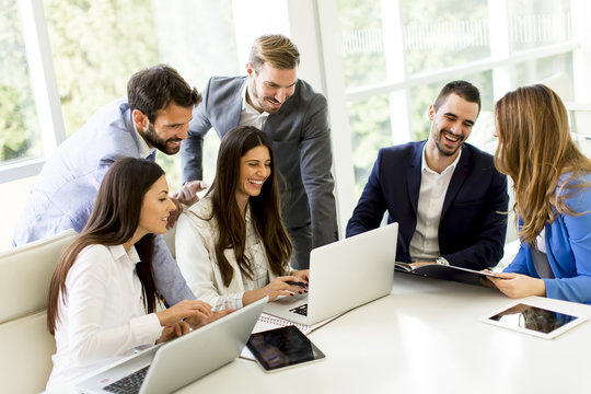 Startup Business Team On Meeting In Modern Bright Office