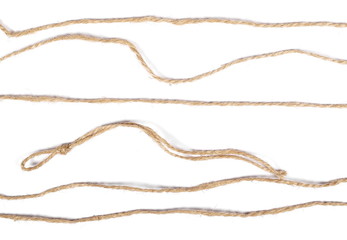 Set, collection strings isolated on white background texture