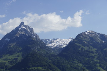 Naklejka na ściany i meble Sicht auf den Mürtschenstock und die Schweizer Alpen
