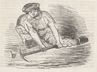 Mine Boy with Pick. Date: 1842