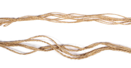 Set, collection strings isolated on white background texture