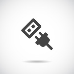 Switch plug and cable icon vector illustration