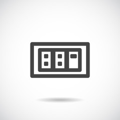 Switch plug and cable icon vector illustration