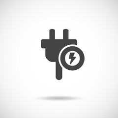 Switch plug and cable icon vector illustration