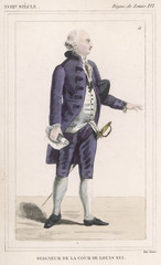 Costume - Man 1780 France. Date: circa 1780