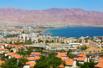 Panoramic aerial view on Eilat , Israel