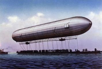 Zeppelin First Flight. Date: 184 © Archivist
