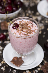 Fresh cherry milkshake
