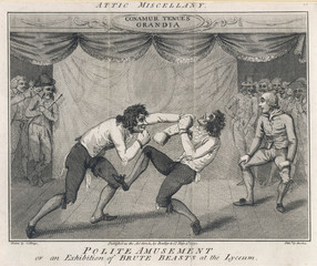 Boxing Satire - 18th century. Date: 1791