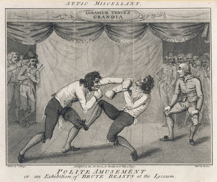 Boxing Satire - 18th century. Date: 1791