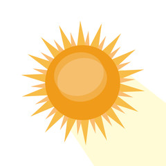 Isolated sun icon on a white background, Vector illustration