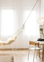 Hammock in apartment
