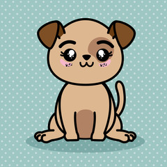 Cute and lovely dog animal cartoon vector illustration graphic design