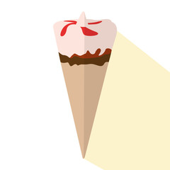 Isolated ice cream icon on a white background, Vector illustration