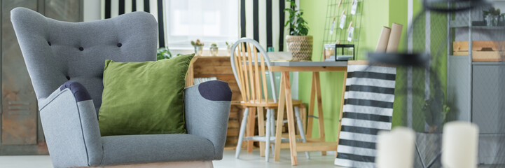 Stylish decor of lounge
