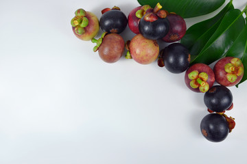 Mangosteens for background.