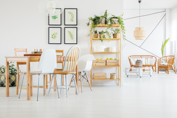 Table and chairs in dining room