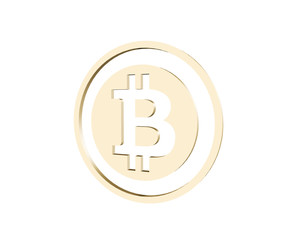 Fototapeta premium 3D rendering golden coin with bitcoin sign. Money and finance symbol. 3D illustration isolated on white background.