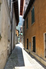 Fototapeta na wymiar Street in Cannobio, Lake Maggiore, Piedmont Italy 