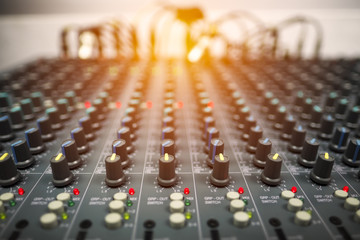 Sound mixing console.