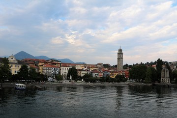 Obraz premium Waterfront of Pallanza at Lake Maggiore, Piedmont Italy