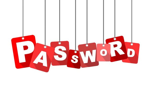 red flat animation password