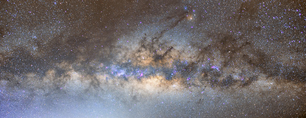 Clearly milky way on night sky.