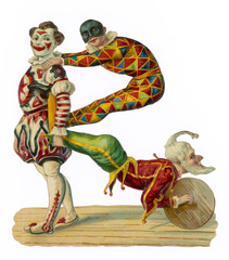 Three Circus Clowns. Date: late 19th century