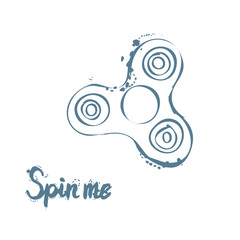 Background with fidget spinner text hand lettering calligraphy