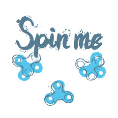 Background with fidget spinner text hand lettering calligraphy