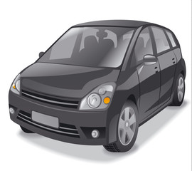 black hatchback car