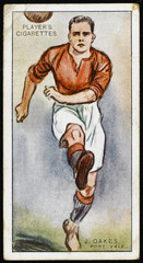 Fototapeta na wymiar Oakes - Port Vale Footballer. Date: 1928