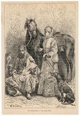 Fototapeta na wymiar Wilfred and Anne Blunt. Date: circa 1860s