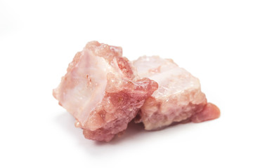 pork ribs chopped isolated on white