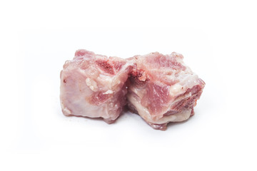 pork ribs chopped isolated on white