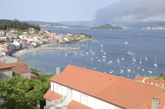 Dock pier of Raxo, Galicia, Spain