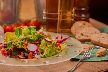 Bunte salatplate vegetarisch