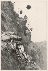 Whymper on Matterhorn. Date: 1862 - obrazy, fototapety, plakaty