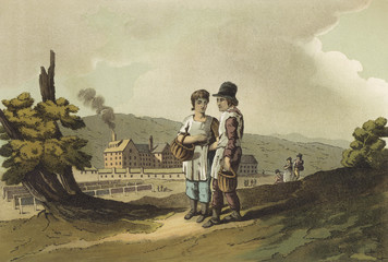 Child Labour. Date: 1814 - obrazy, fototapety, plakaty