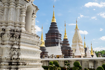 Fototapeta premium Ban Den temple is a Thai temple which is located in the northern part of Thailand It is one of the most beautiful and famous Thai temples in Chiang Mai