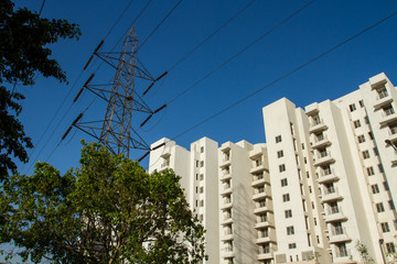 Obraz na płótnie Canvas Apartment house in Delhi 