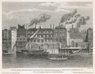 Calvert's Brewery  London. Date: 1820 - obrazy, fototapety, plakaty